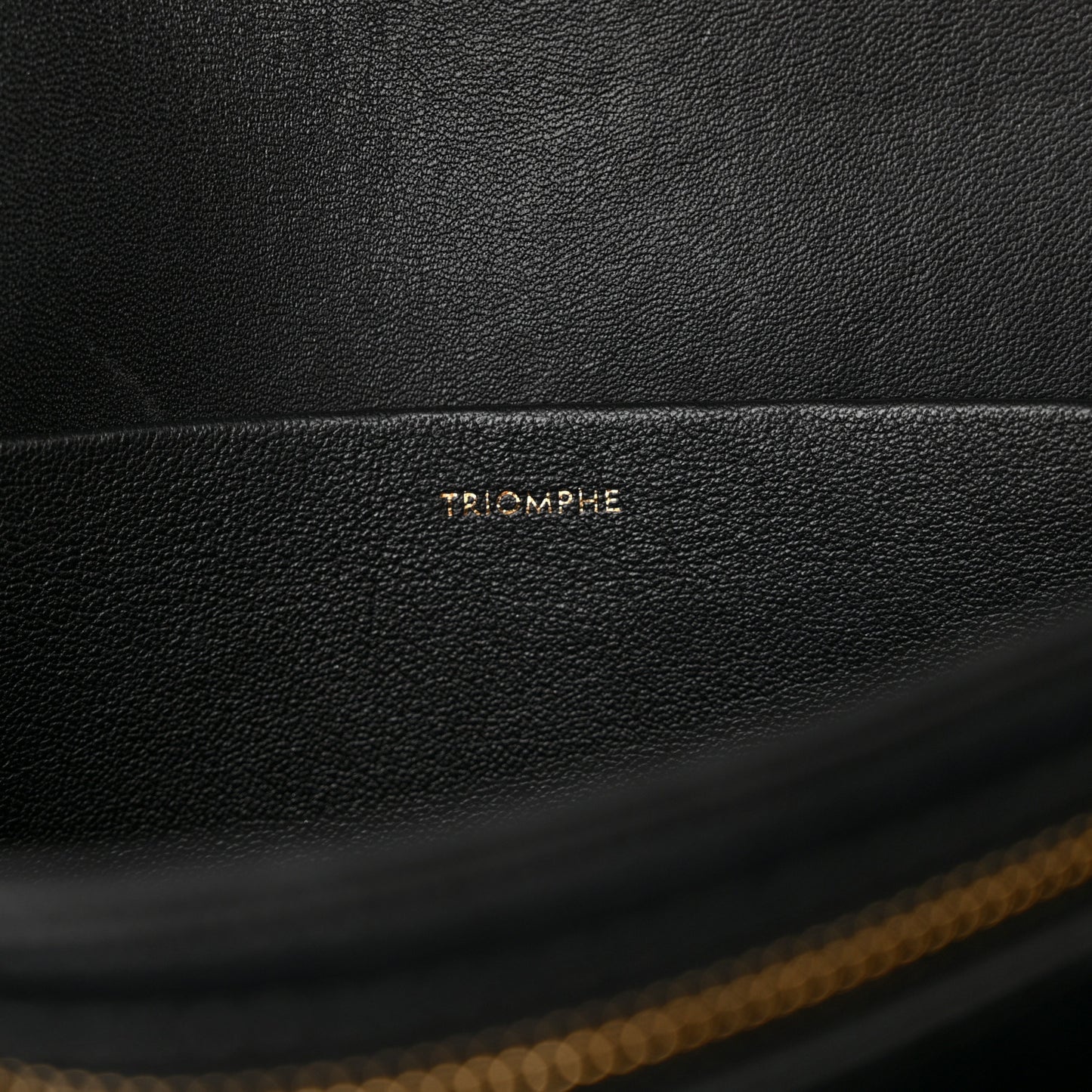 Shiny Calfskin Large Triomphe Black
