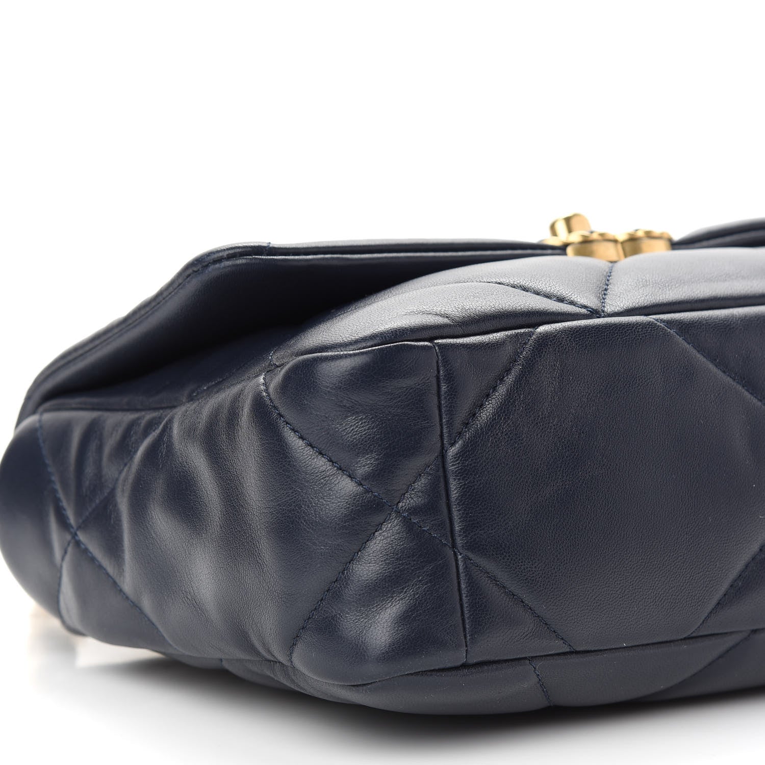 Chanel Lambskin Quilted Medium Chanel 19 Flap Navy Blue 8 of 9