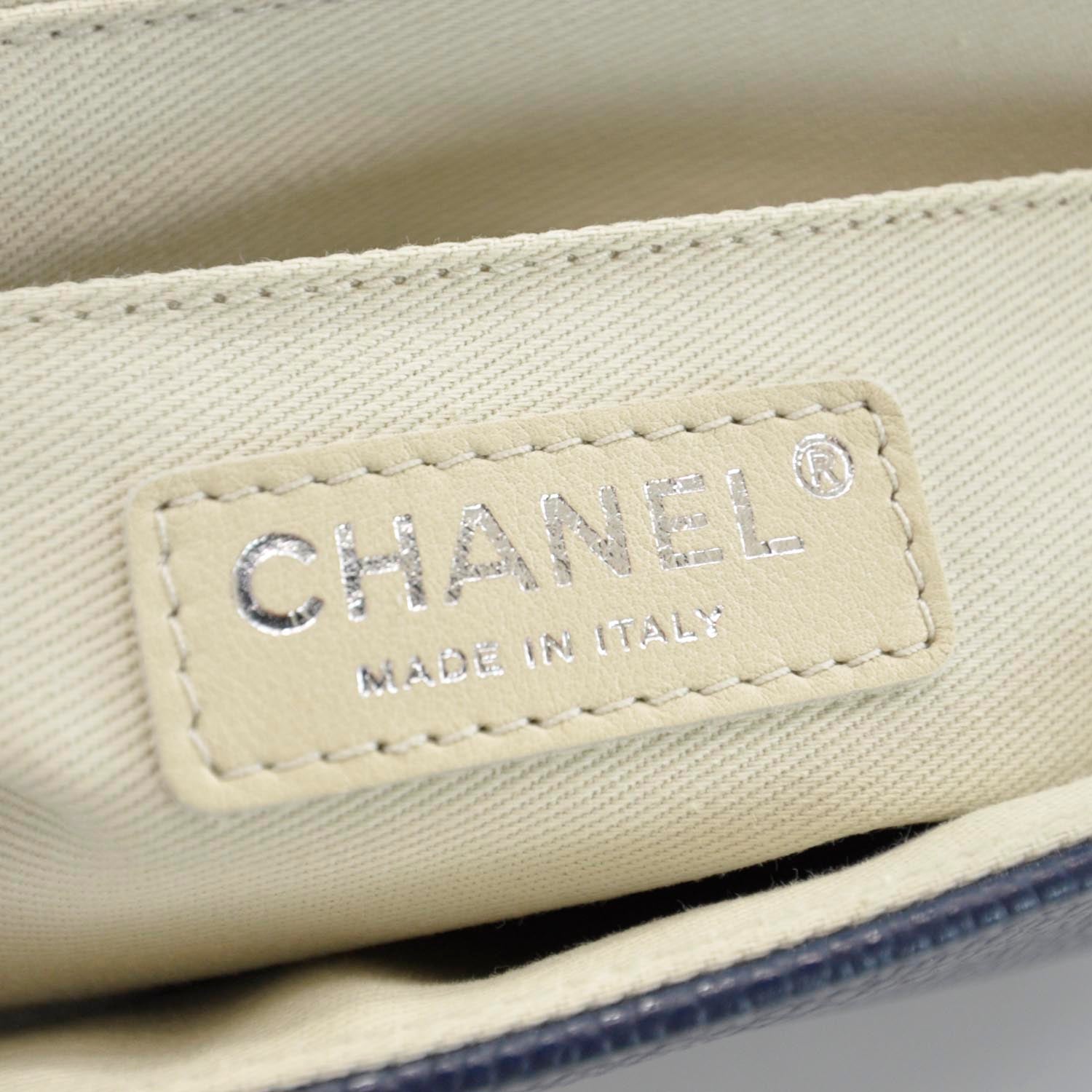 Chanel Caviar Timeless Medium Flap Navy 8 of 9