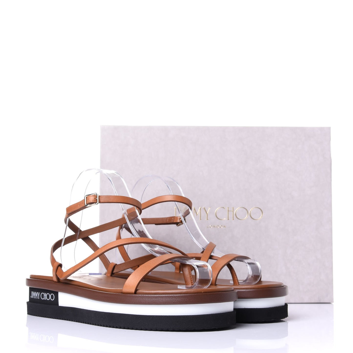 Vachetta Pine Platform Sandals 40.5 Cuoio