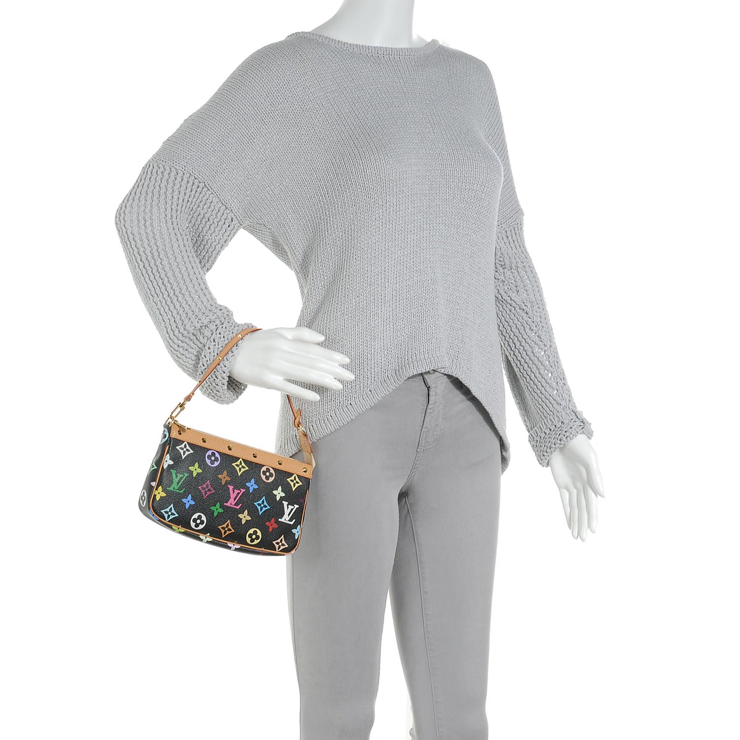 Monogram Multicolor Pochette Accessories Black