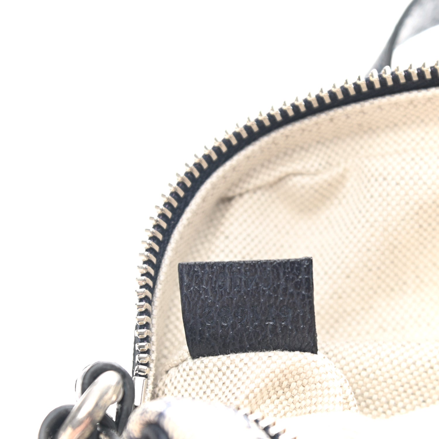 Gucci GG Supreme Monogram Textured Dollar Calfskin Web Mini Ophidia Double Zip Messenger Bag Beige Blue 8 of 8