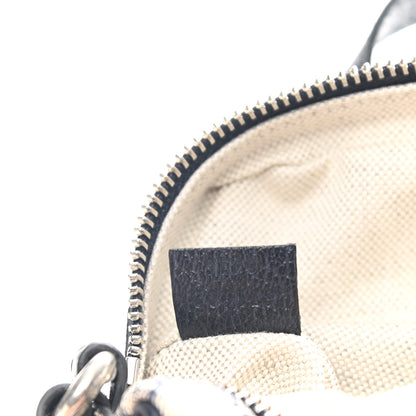 Gucci GG Supreme Monogram Textured Dollar Calfskin Web Mini Ophidia Double Zip Messenger Bag Beige Blue 8 of 8