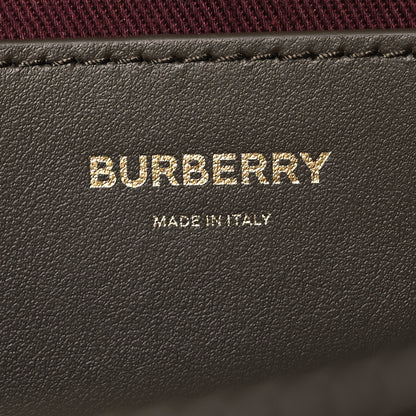 Burberry Coated Canvas Calfskin Vintage Check Small Note Crossbody Bag Military 6 of 11