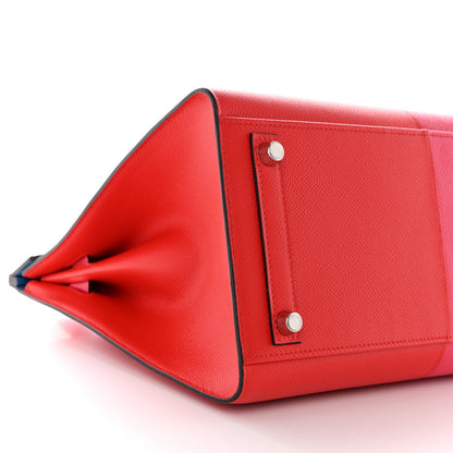 Hermes Epsom Casaque Birkin Sellier 30 Rouge Coeur Rose Extreme Bleu Zanzibar 9 of 13