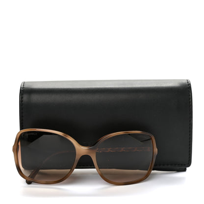 Chanel Acetate Metal Lambskin Chain Square Sunglasses 5210-Q Brown 8 of 8