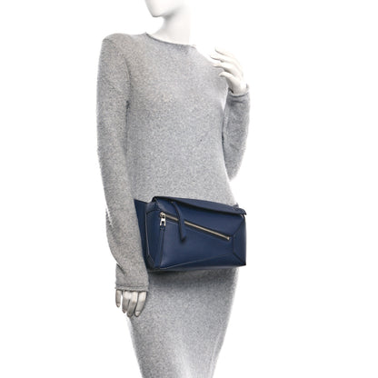Loewe Calfskin Small Puzzle Edge Bumbag Navy Blue 2 of 10