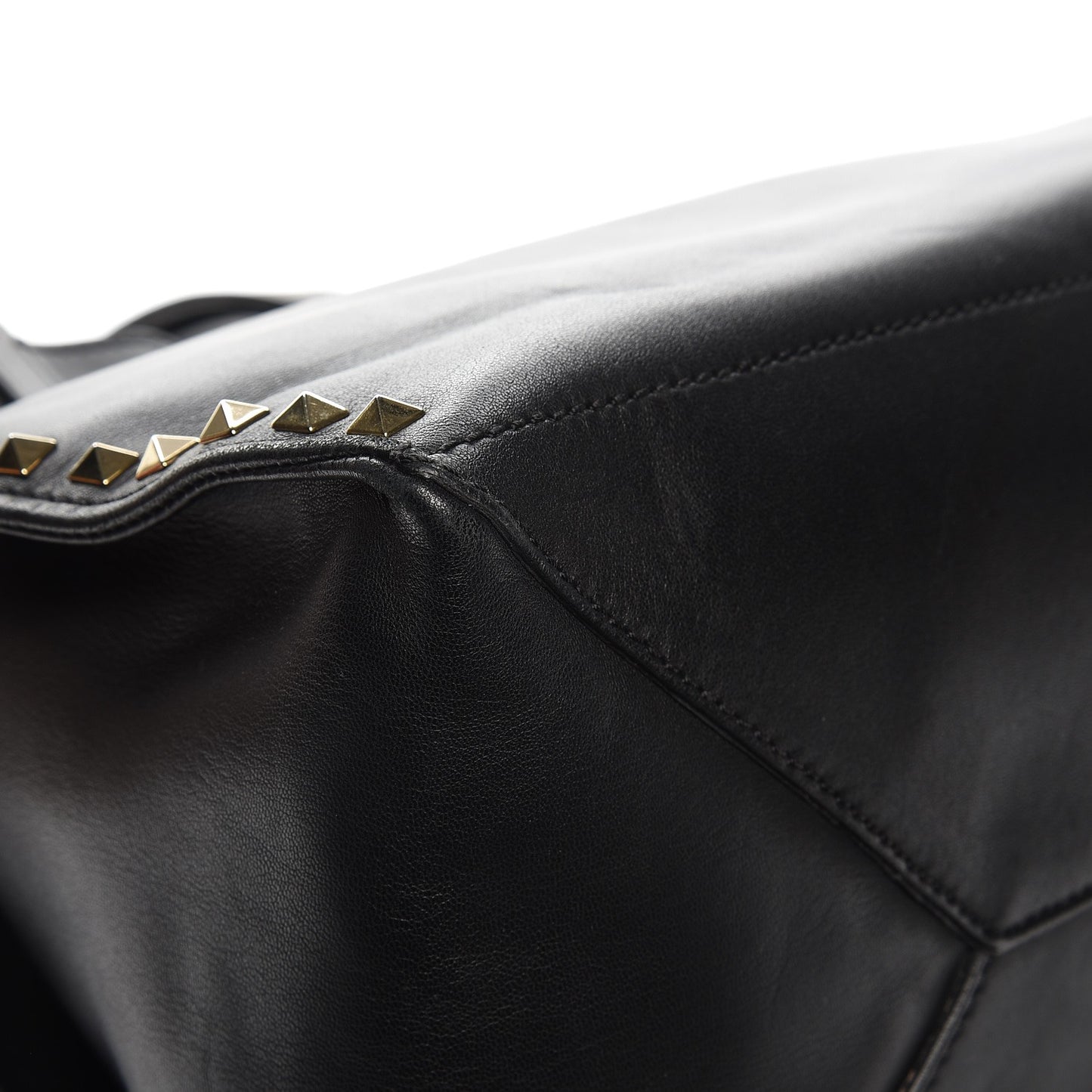 Nappa Medium Rockstud Soft Tote Black