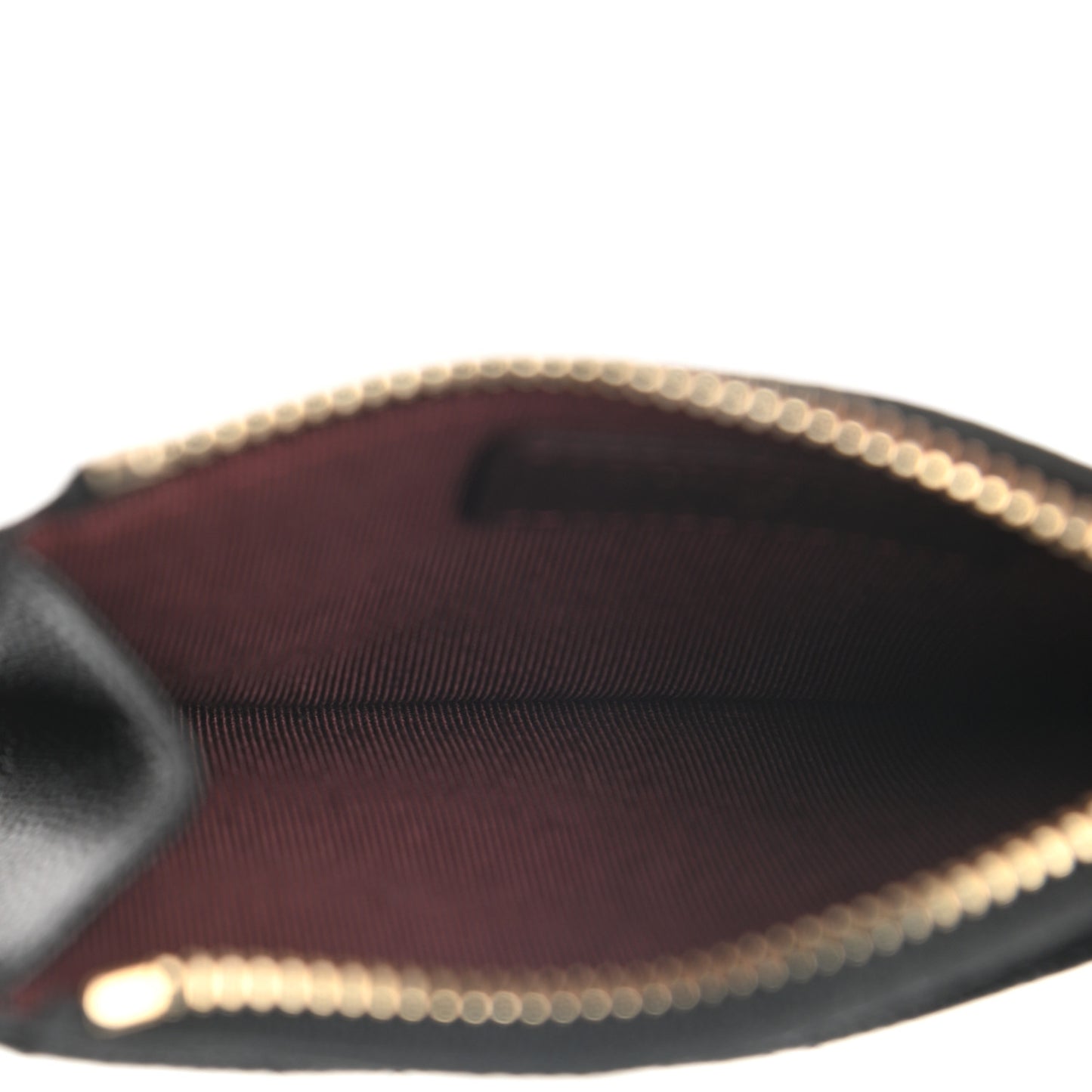 Caviar Quilted CC Zip Card Holder Black