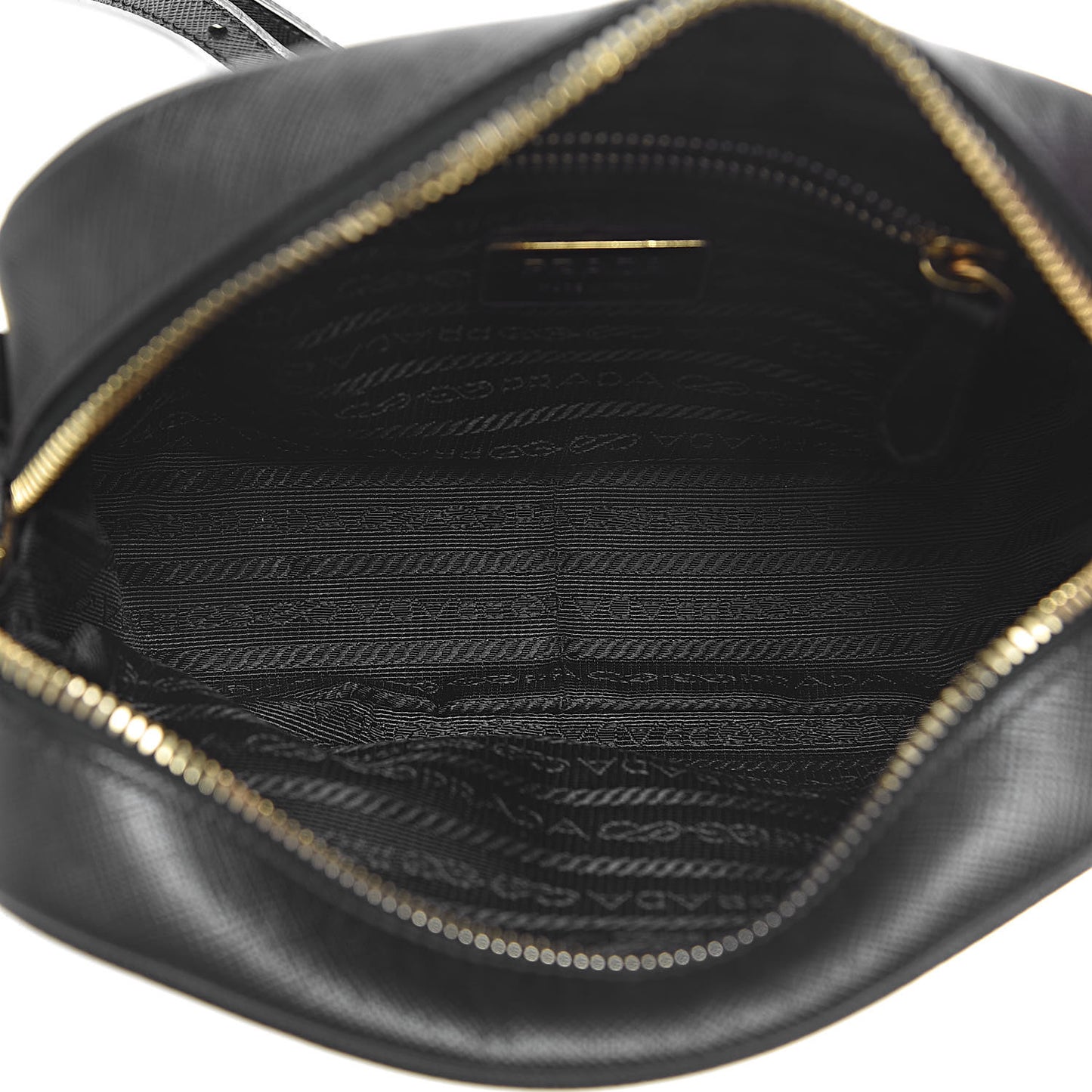 Saffiano Small Camera Crossbody Bag Black