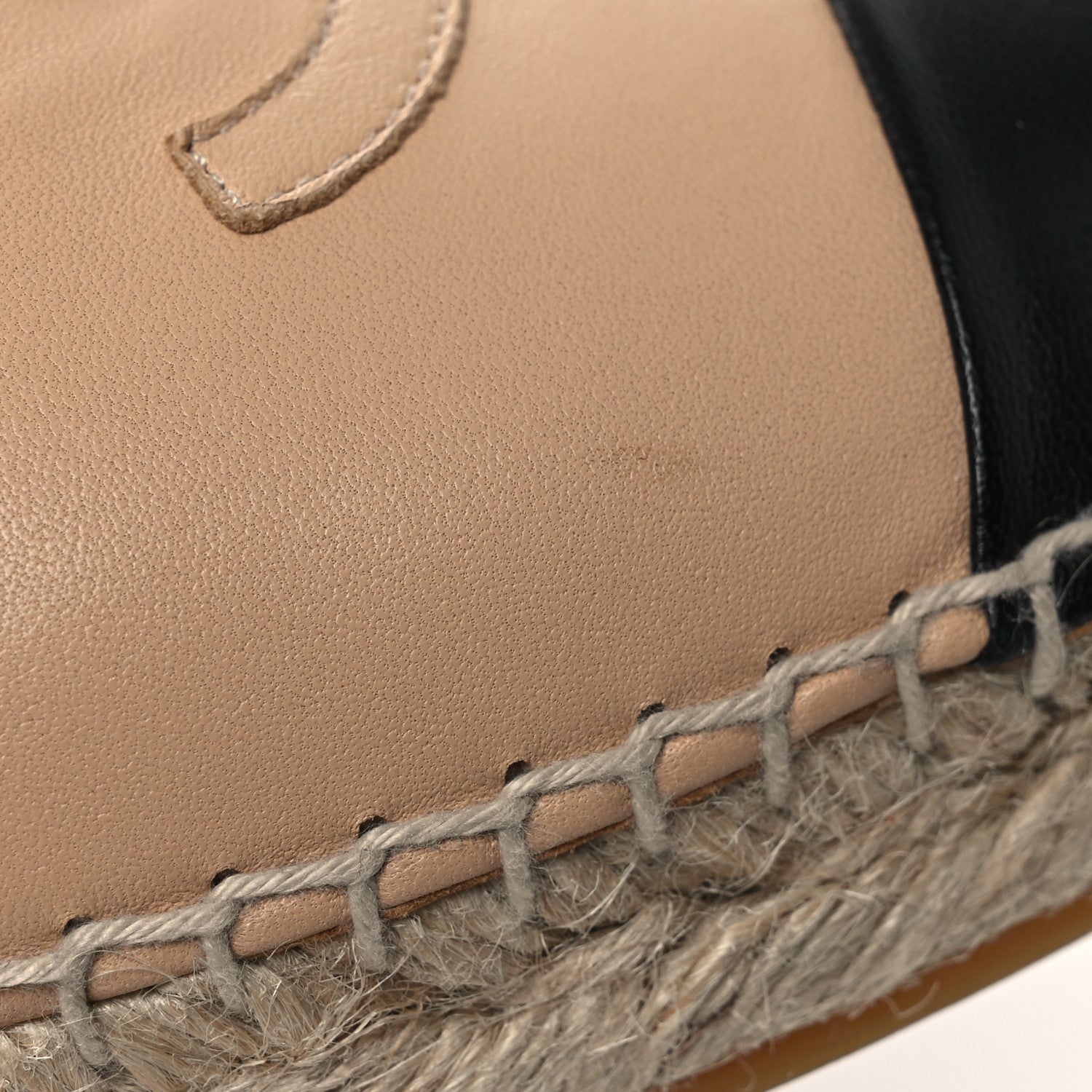 Chanel Lambskin CC Espadrilles 40 Beige Black 12 of 13