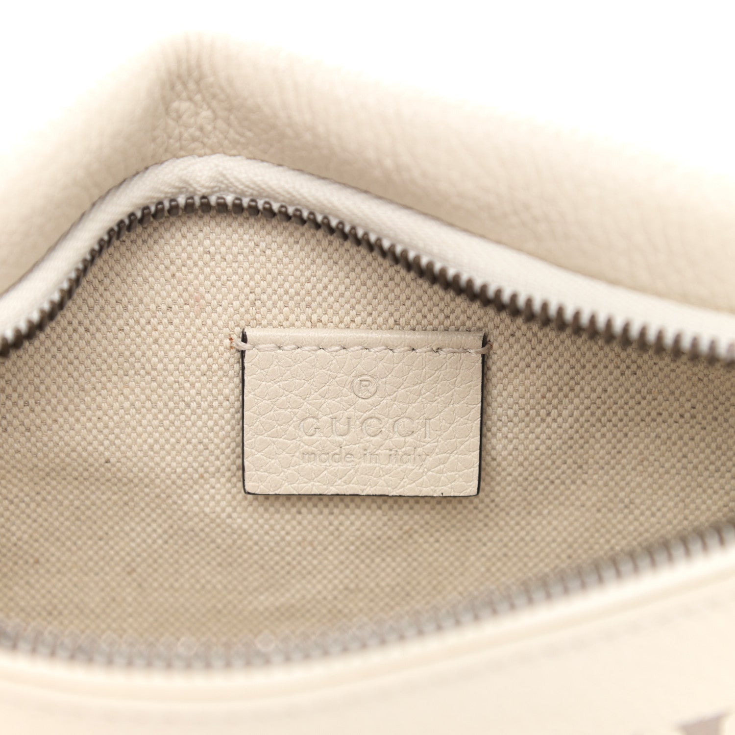 Gucci Grained Calfskin Small Logo Belt Bag White 6 of 11