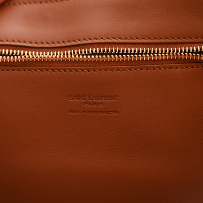 Saint Laurent Raffia Calfskin Panier Rectangle Tote Naturel Brick 6 of 11