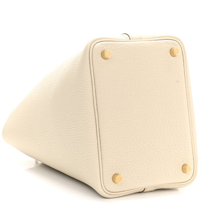 Hermes Taurillon Clemence Picotin Lock 18 PM Beton 8 of 10