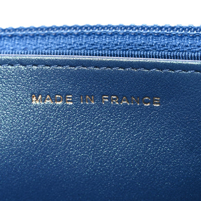 Chanel Iridescent Caviar Quilted Wallet on Chain WOC Blue 7 of 11