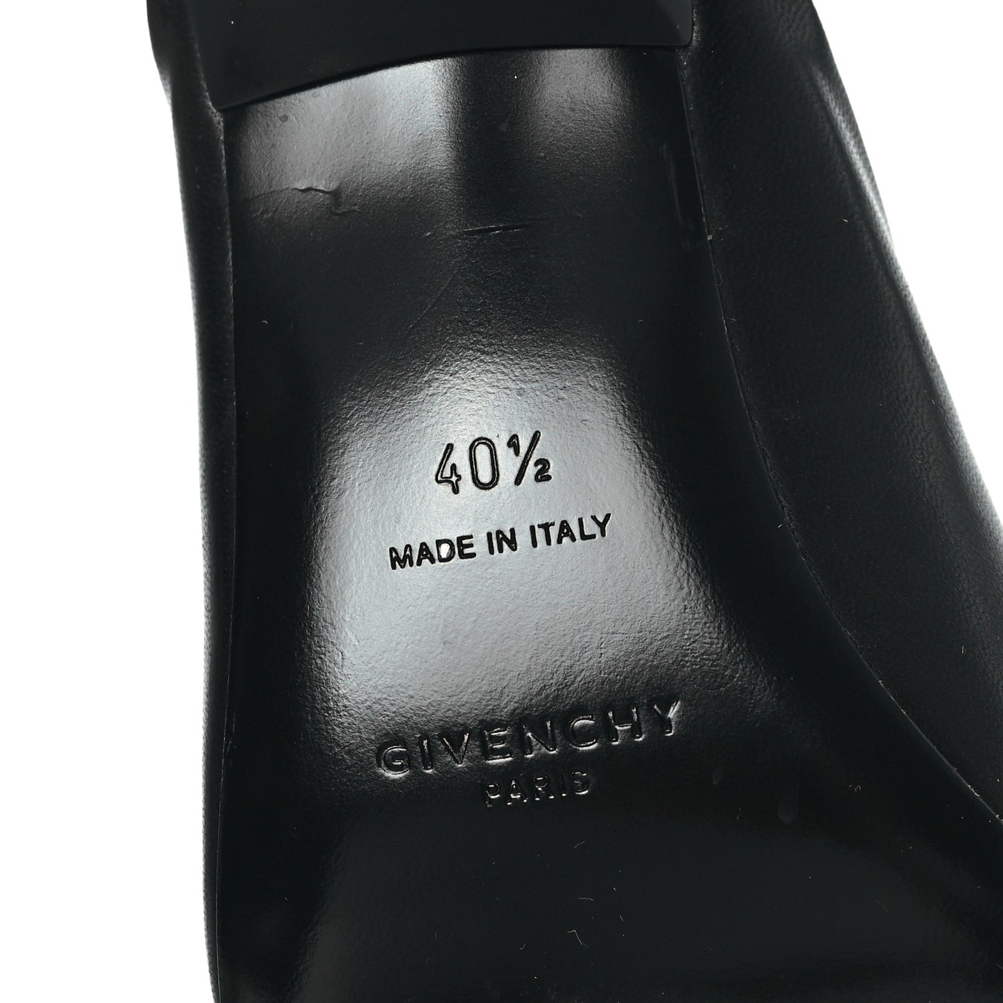 Calfskin Look Back Square Toe Mule Pumps 40.5 Black