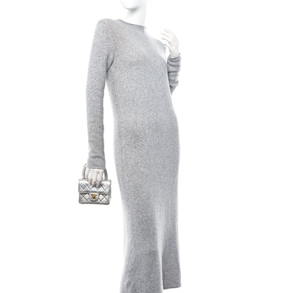 Chanel Metallic Lambskin Quilted Mini Kelly Silver 2 of 17