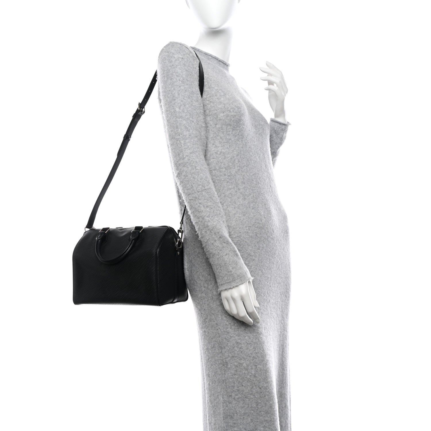Louis Vuitton Epi Speedy Bandouliere 25 Black 2 of 11