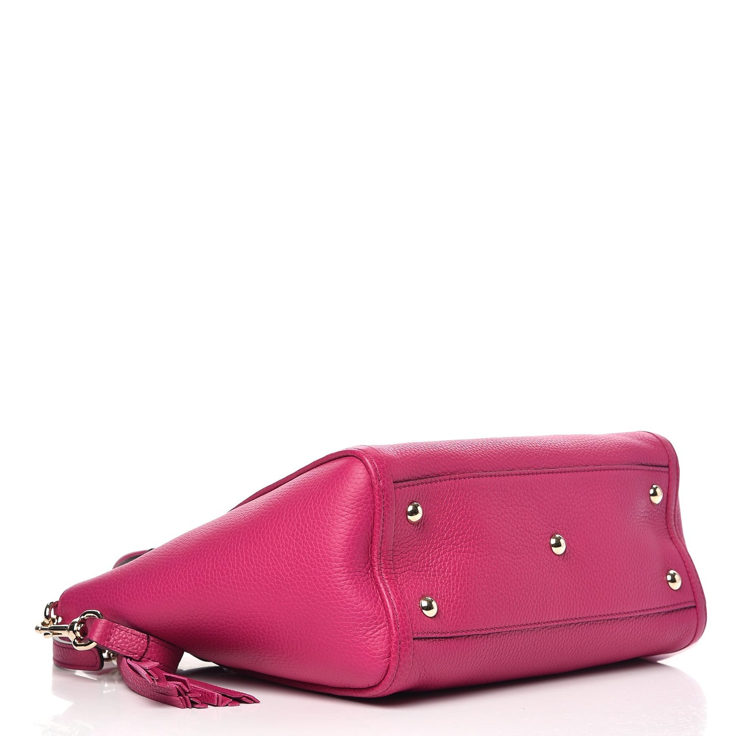 Pebbled Calfskin Small Soho Top Handle Bag Bright Bougainvillea