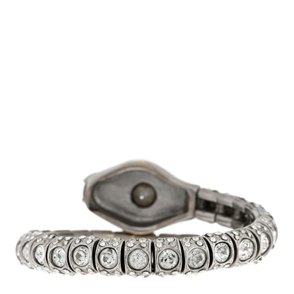 Chanel Crystal Serpent Snake Coil Bracelet Silver 3 of 3