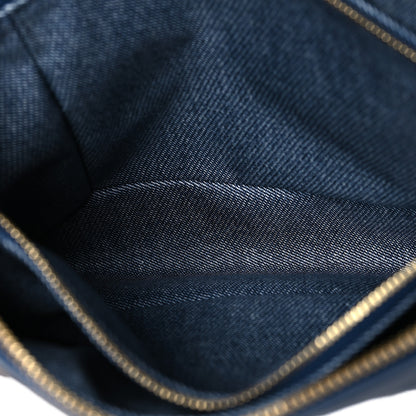 Louis Vuitton Lambskin Embossed Monogram Coussin PM Denim Blue 6 of 12
