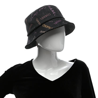 Chanel Denim Mood Cloche Bucket Hat M Black 2 of 7