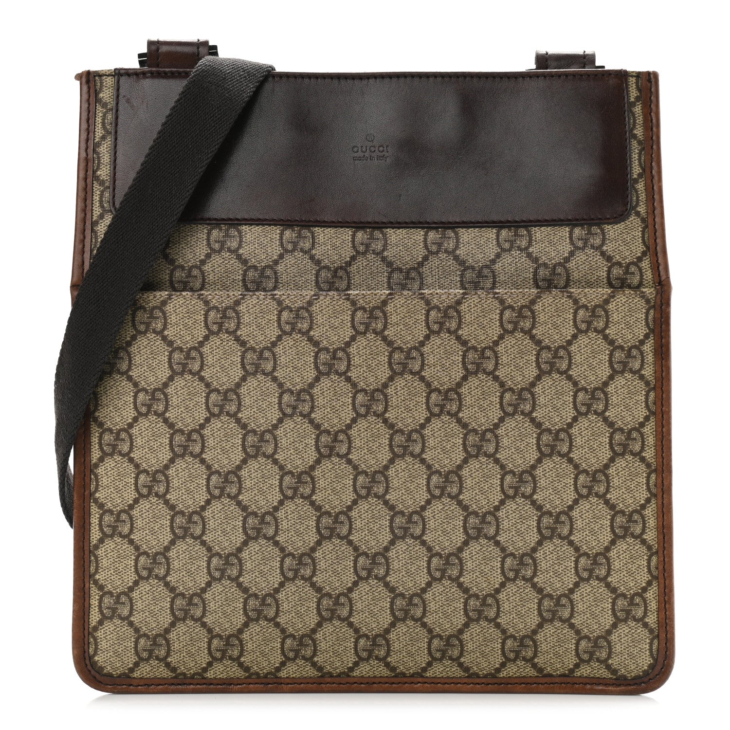 Gucci Monogram Messenger Crossbody Bag Dark Brown 1 of 11