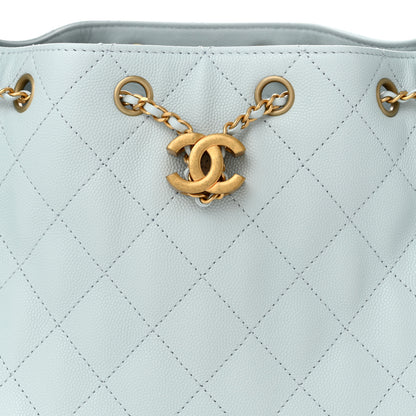 Chanel Caviar Quilted Small Chanel 25 Handbag Light Blue 8 of 10