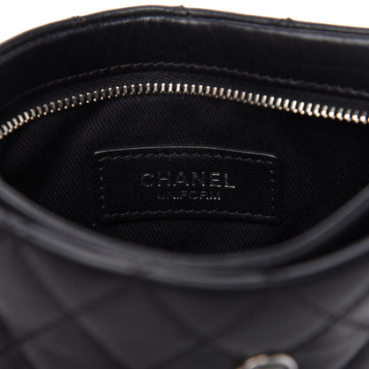 Chanel Aged Calfskin Quilted Crossbody Bag Black 8 of 10