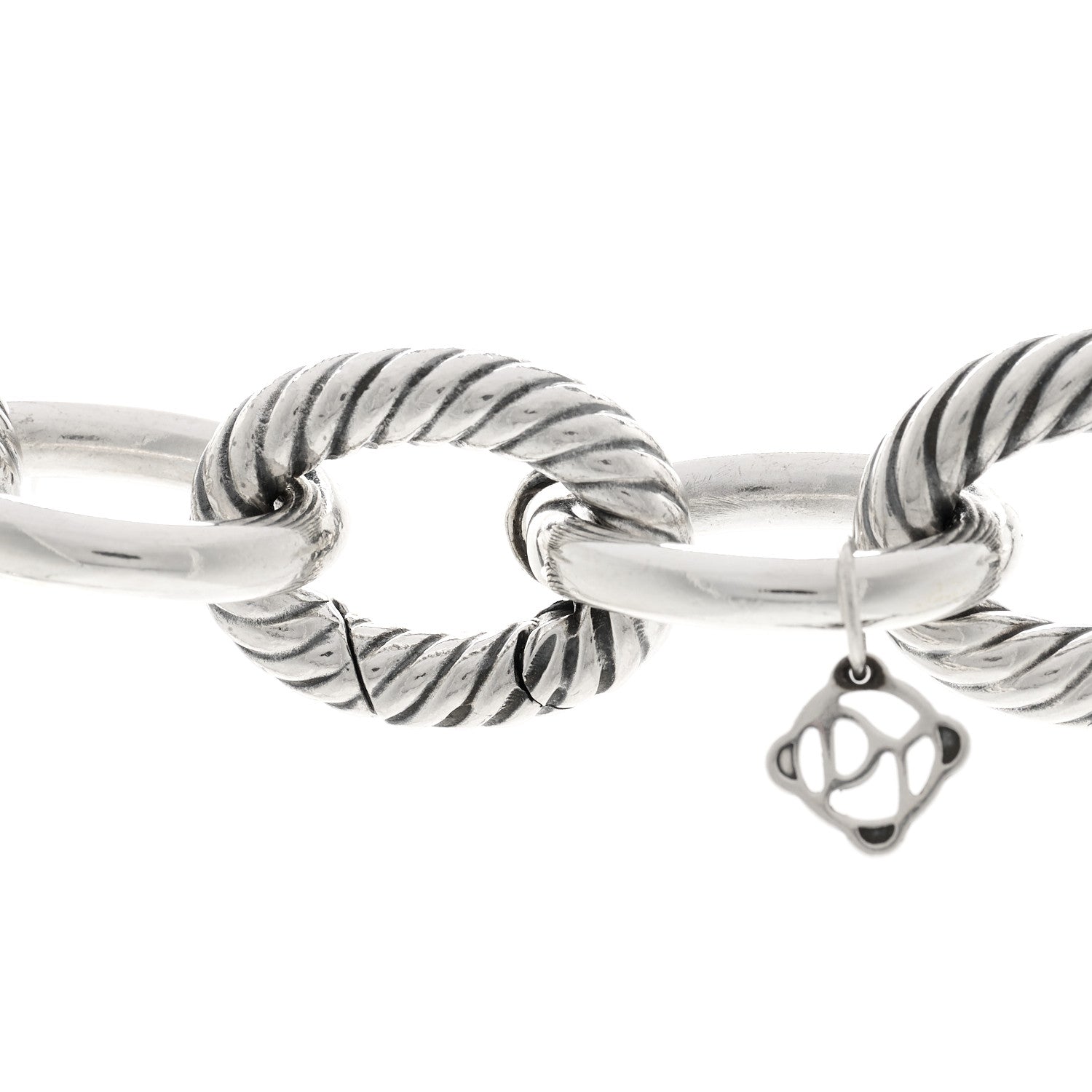 David Yurman Sterling Silver 16.5mm Large Oval Link Necklace 4 of 5