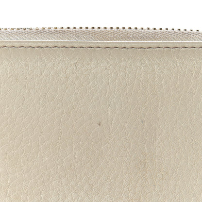 Gucci Pebbled Calfskin Soho Zip Around Wallet Off White 12 of 14
