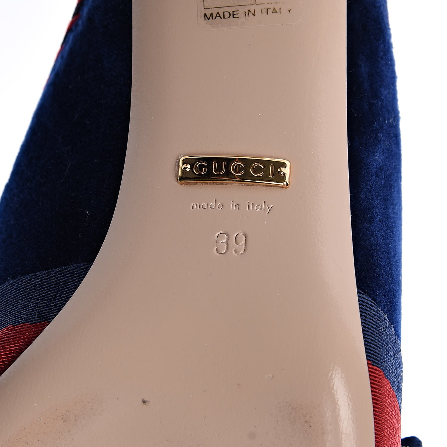 Gucci Velvet Crystal Sylvie Bow Mules 39 Cobalt Blue 7 of 10