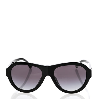 Chanel Acetate Strass Pilot Sunglasses 5467-B-A Black 2 of 9