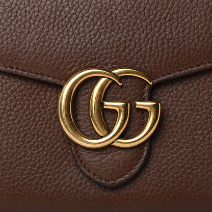 Gucci Cellarius Calfskin GG Marmont Chain Wallet Nut Brown 8 of 9