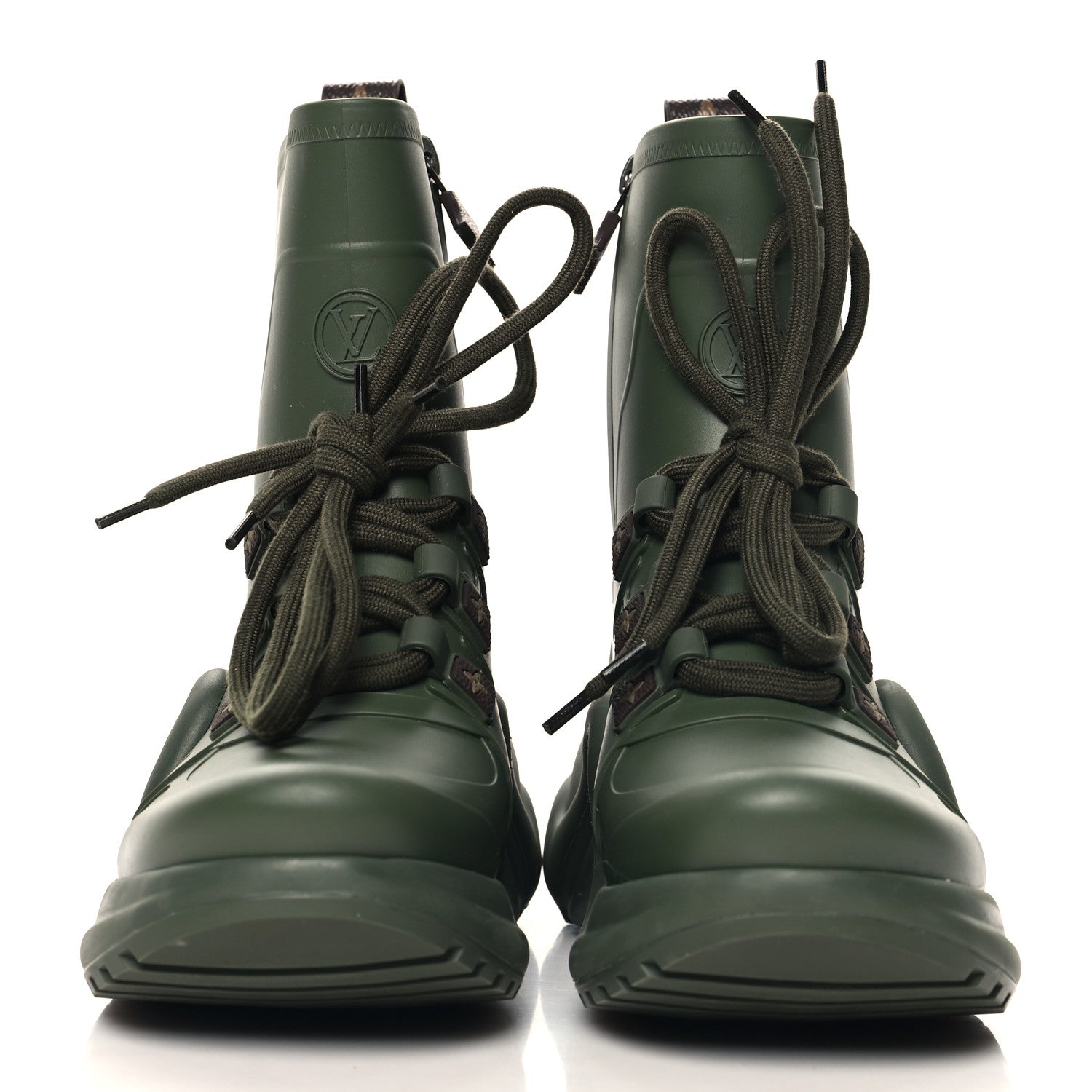 Louis Vuitton Mat Rubber Monogram LV Archlight Sneaker Boots 37 Kaki 3 of 10
