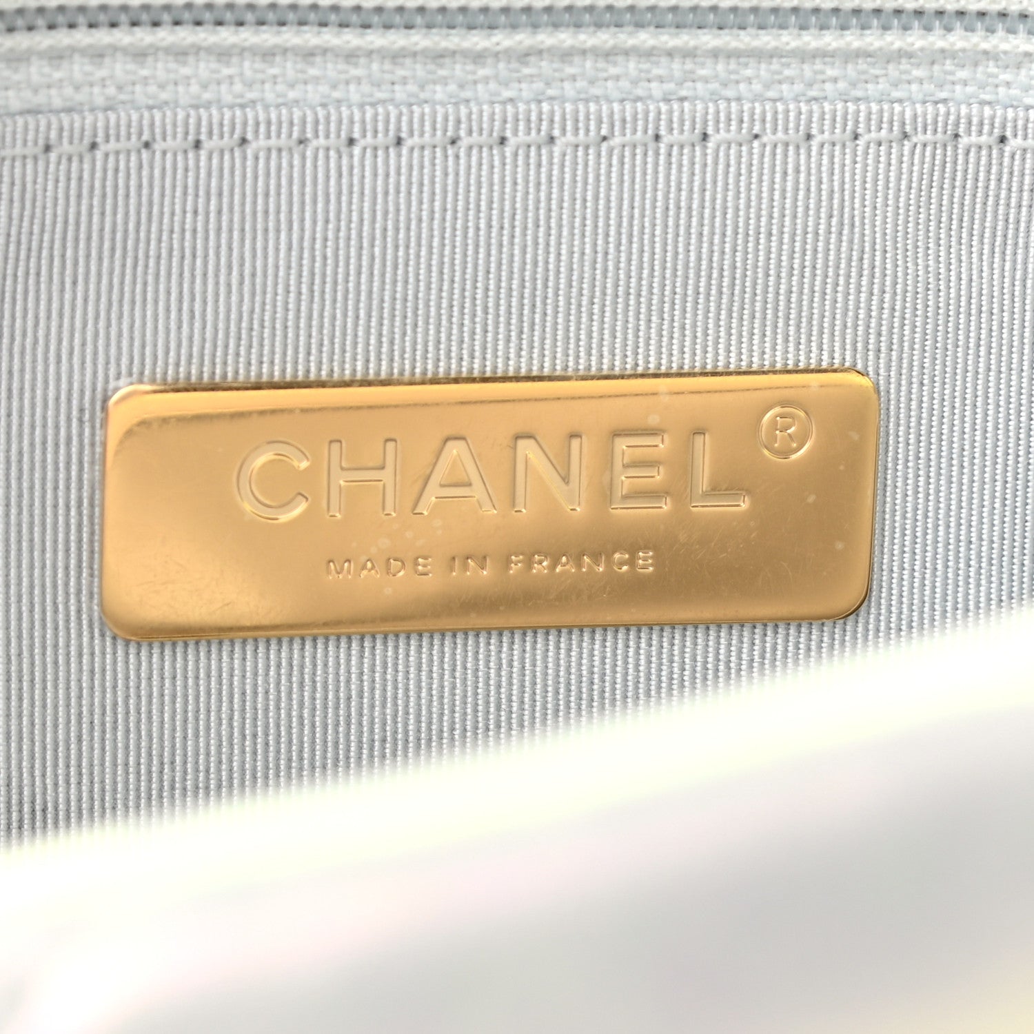 Chanel Iridescent Calfskin Quilted Medium Chanel 19 Flap White 6 of 11