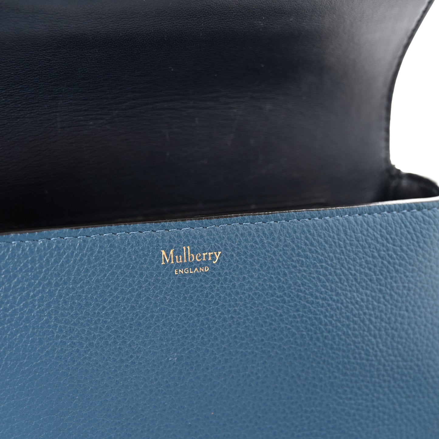 Small Classic Grain Calfskin Small Darley Satchel Blue
