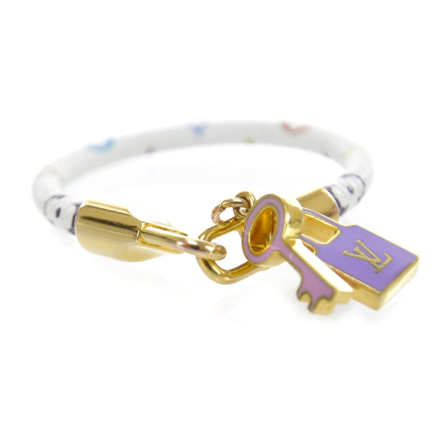 Monogram Multicolor Luck It Bracelet 19 White