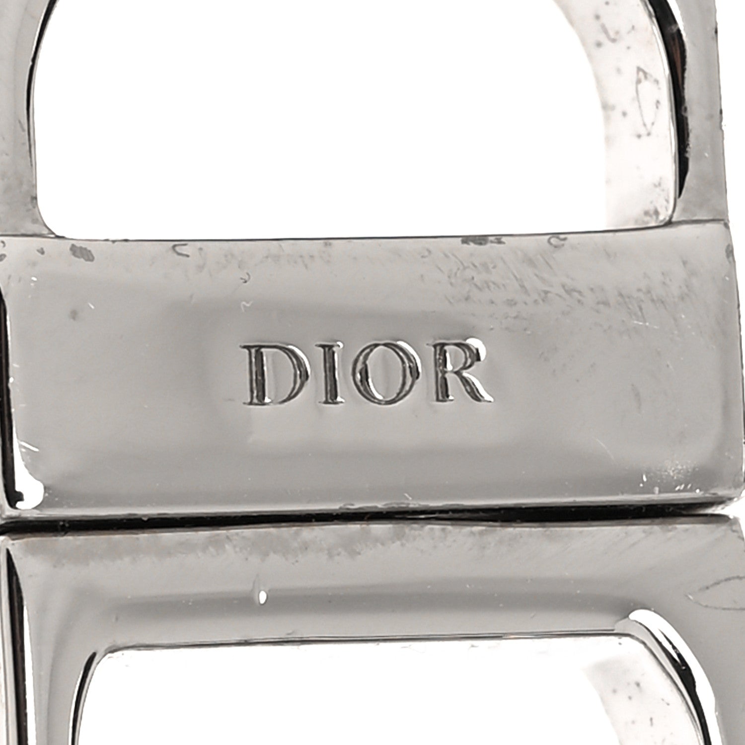 Christian Dior Brass CD Icon Chain Link Necklace Silver 5 of 5
