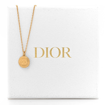 Christian Dior Metal CD Logo Necklace Gold 6 of 6