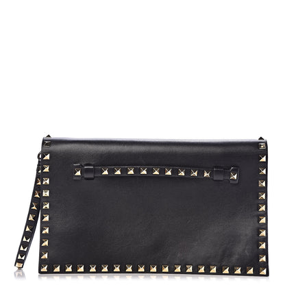 Valentino Garavani Nappa Rockstud Wristlet Clutch Black 1 of 11