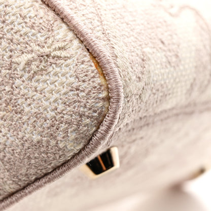 Christian Dior Canvas Toile De Jouy Reverse Embroidered Medium Lady D-Lite Rose 20 of 23