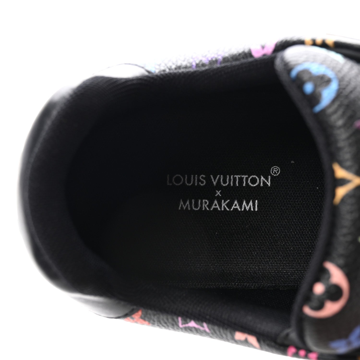 Louis Vuitton LV X TM Calfskin Monogram Multicolor Womens LV Trainer Sneakers 37.5 Black 8 of 10