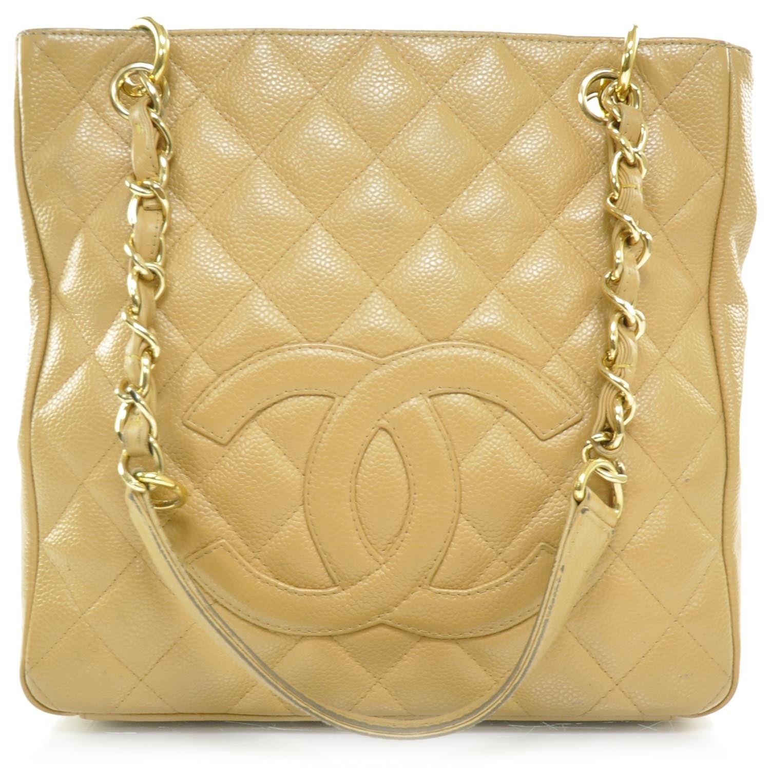 Chanel Caviar Petit Shopping Tote PST Beige 1 of 10