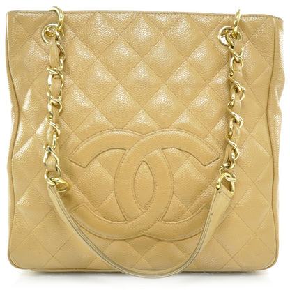 Chanel Caviar Petit Shopping Tote PST Beige 1 of 10