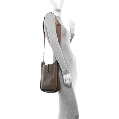 Hermes Taurillon Clemence Evelyne III PM Etoupe 2 of 11