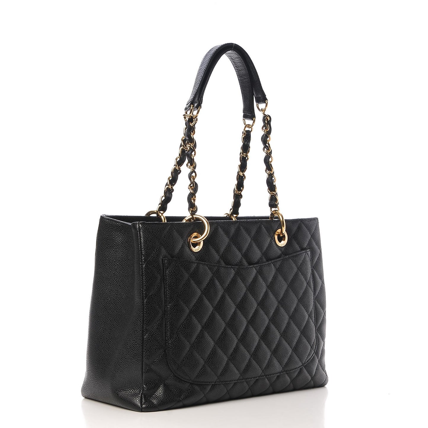 Caviar Quilted Grand Shopping Tote GST Black