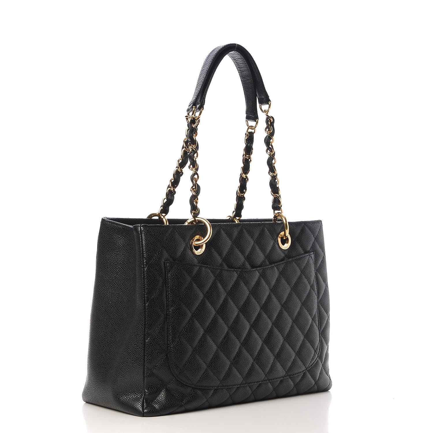 Chanel Caviar Quilted Grand Shopping Tote GST Black 3 of 7