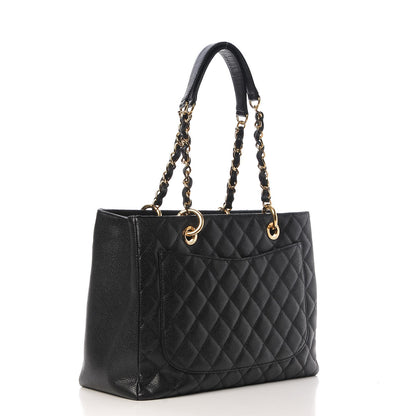 Chanel Caviar Quilted Grand Shopping Tote GST Black 3 of 7