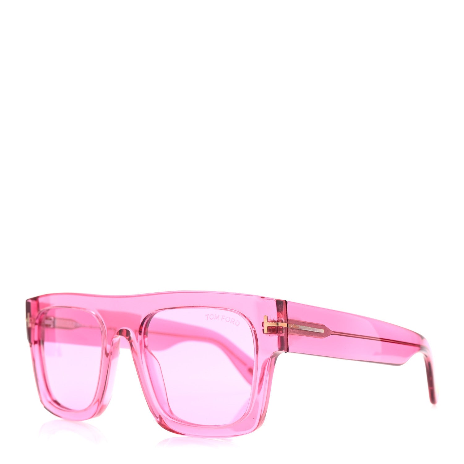 Tom Ford Acetate Fausto Sunglasses TF711 Transparent Pink 1 of 8